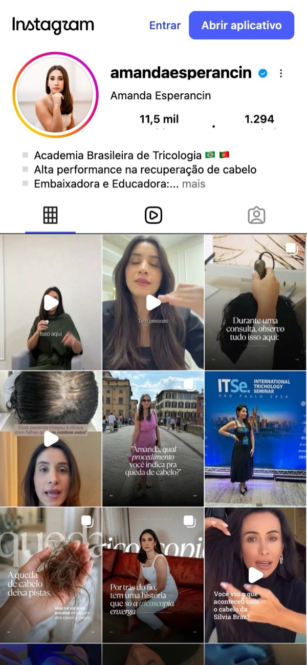 Perfil @amandaesperancin